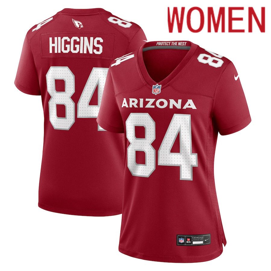 Women Arizona Cardinals #84 Elijah Higgins Nike Cardinal Team Game NFL Jersey